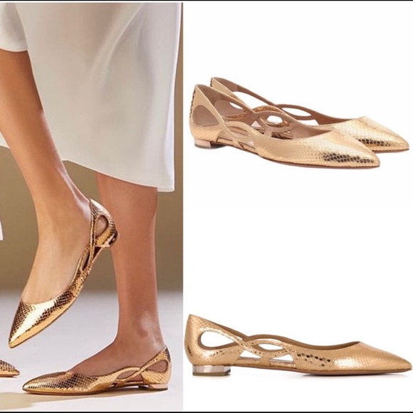 New Forever Snake Embossed Pointed Toe Flat 35.5 (runs large) - Picture 10 of 10